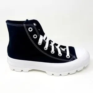 Converse CTAS Lugged High Top Black White Platform Womens Sneakers 565901C
