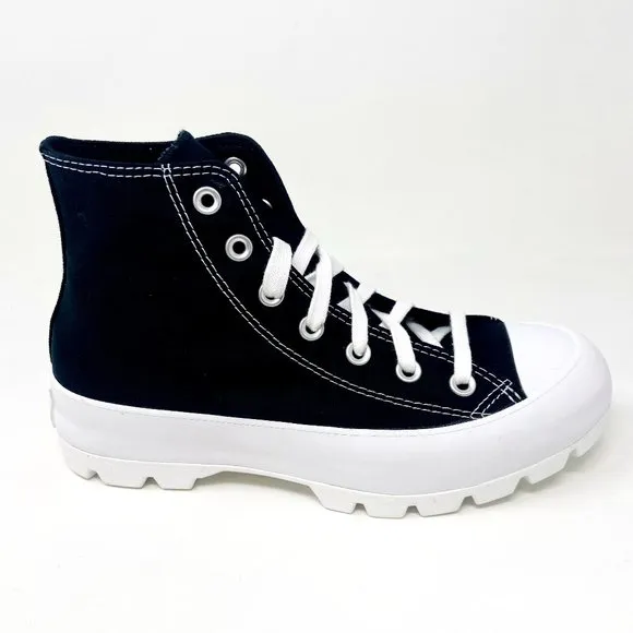 Converse CTAS Lugged High Top Black White Platform Womens Sneakers 565901C