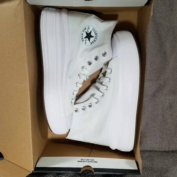 Converse CTAS Move Hi Platform Sneakers White Natural Ivory Women's Size 9.5