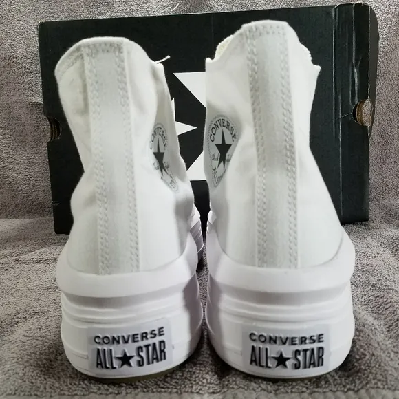 Converse CTAS Move Hi Platform Sneakers White Natural Ivory Women's Size 9.5