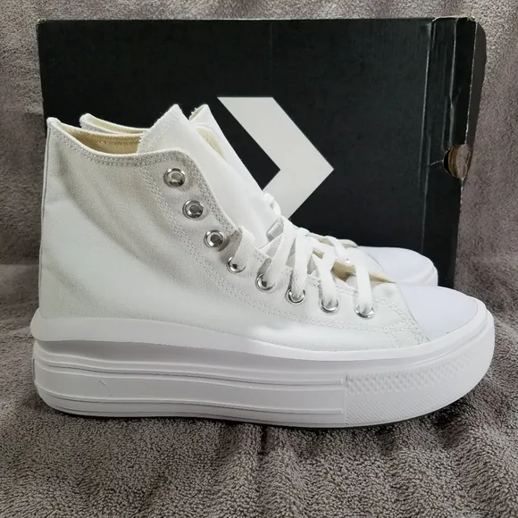 Converse CTAS Move Hi Platform Sneakers White Natural Ivory Women's Size 9.5