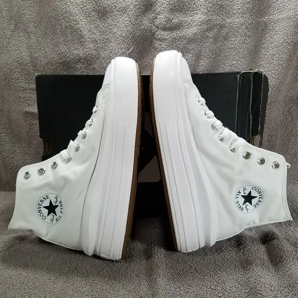 Converse CTAS Move Hi Platform Sneakers White Natural Ivory Women's Size 9.5