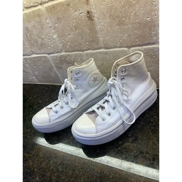 Converse CTAS Move Platform Sneakers Egret/Stone Mauve/Rust Pink W 9