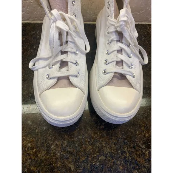 Converse CTAS Move Platform Sneakers Egret/Stone Mauve/Rust Pink W 9