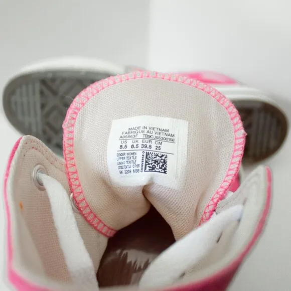 Converse Hi Top Sneakers Women's Size 8.5 Pink Taylor All Star Platform Chucks