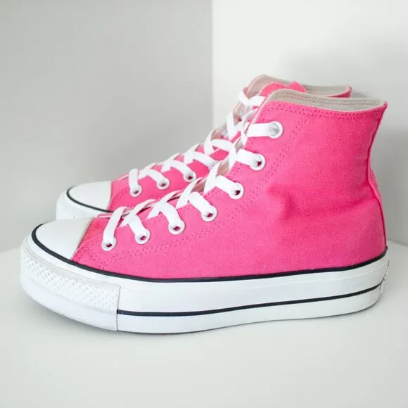 Converse Hi Top Sneakers Women's Size 8.5 Pink Taylor All Star Platform Chucks