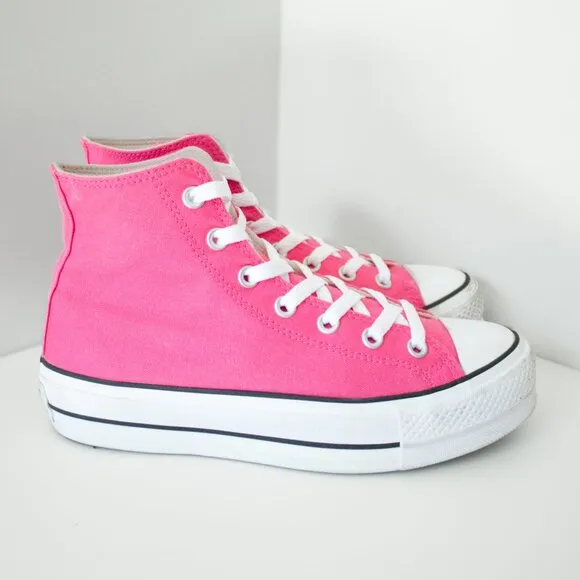 Converse Hi Top Sneakers Women's Size 8.5 Pink Taylor All Star Platform Chucks
