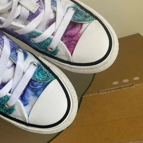 Converse High Top Platform Water Color Rose Kids Sneakers AO3353C- SZ 13 C