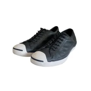 Converse jack Purcell sneakers low top Black Leather Men's Sz 11.5 Women's Sz 13