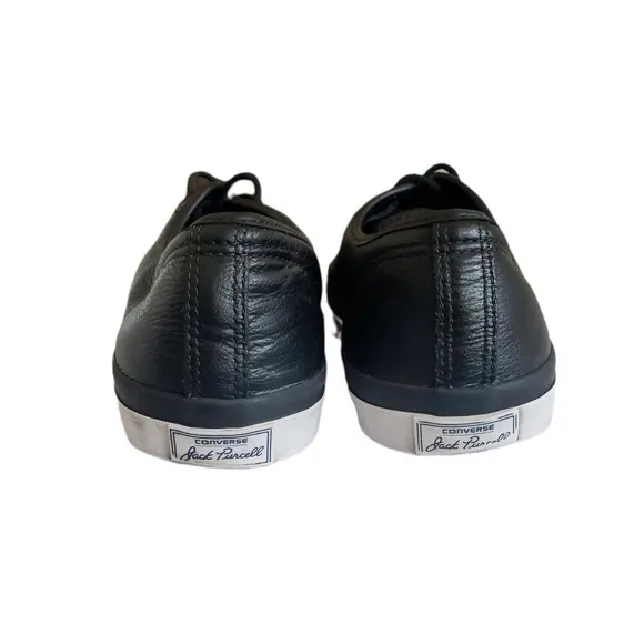 Converse jack Purcell sneakers low top Black Leather Men's Sz 11.5 Women's Sz 13