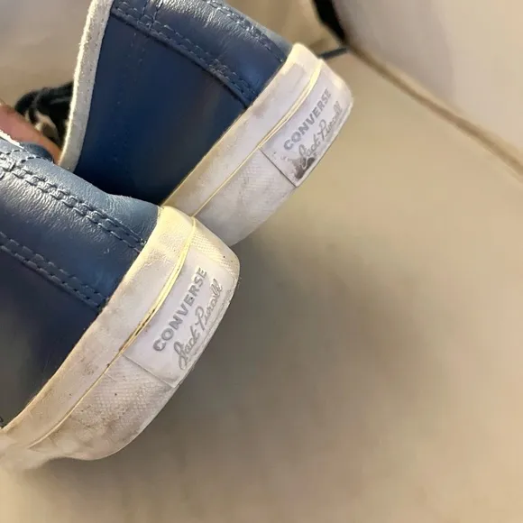 Converse leather blue jack Purcell low Top Sneakers 8