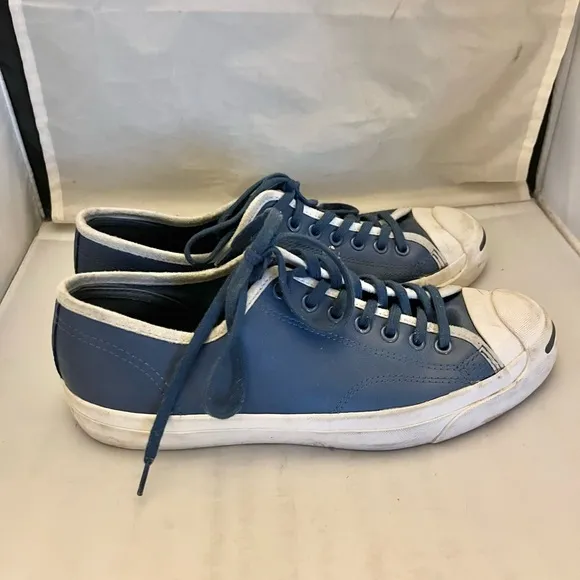 Converse leather blue jack Purcell low Top Sneakers 8