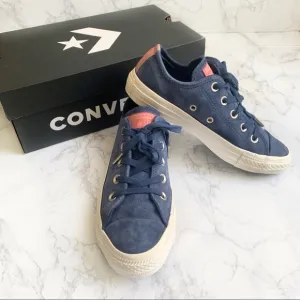 Converse Low Top Blue Suede Egret Sneakers CTAS OX 6