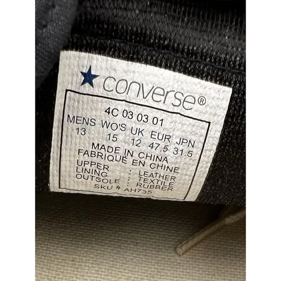 Converse Low-Top One Star Blue Leather Sneakers Mens Size 13