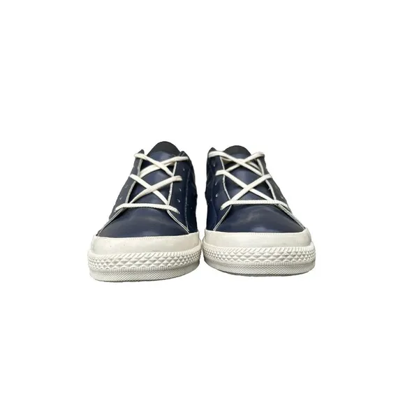 Converse Low-Top One Star Blue Leather Sneakers Mens Size 13