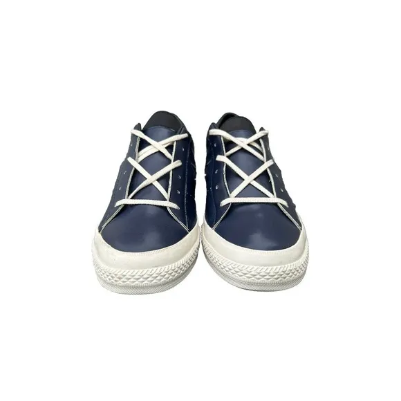 Converse Low-Top One Star Blue Leather Sneakers Mens Size 13