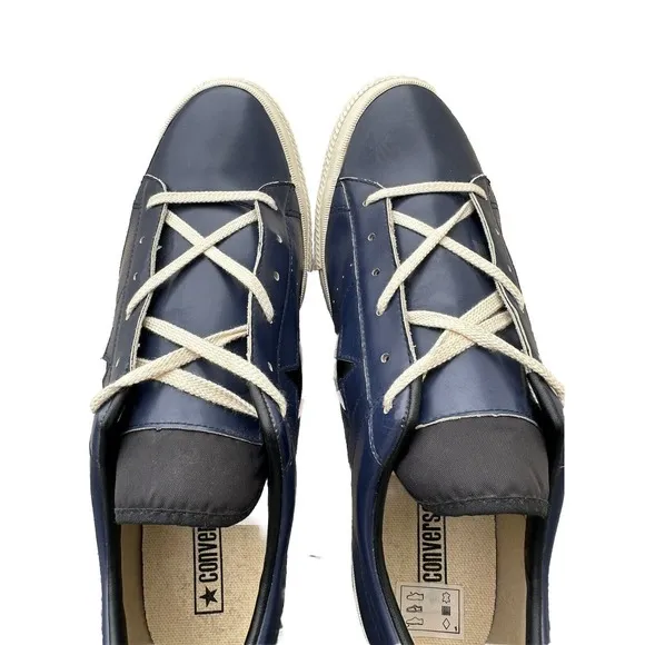 Converse Low-Top One Star Blue Leather Sneakers Mens Size 13