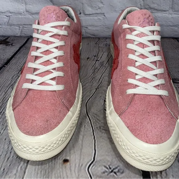 Converse Pink and White Low-Top Sneakers
