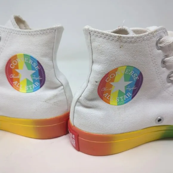 Converse Pride Sneakers Rainbow White 7 5 High Top
