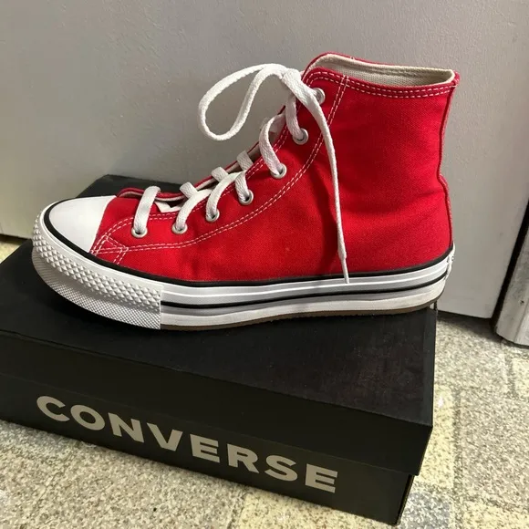 Converse Red High-Top Sneakers