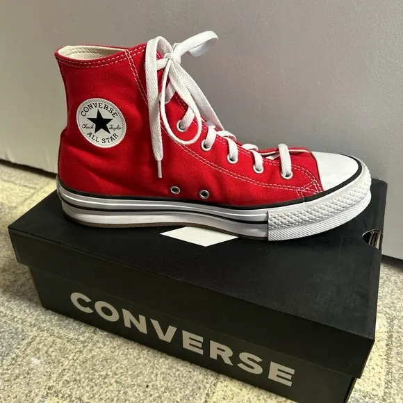 Converse Red High-Top Sneakers