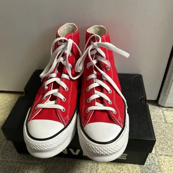Converse Red High-Top Sneakers