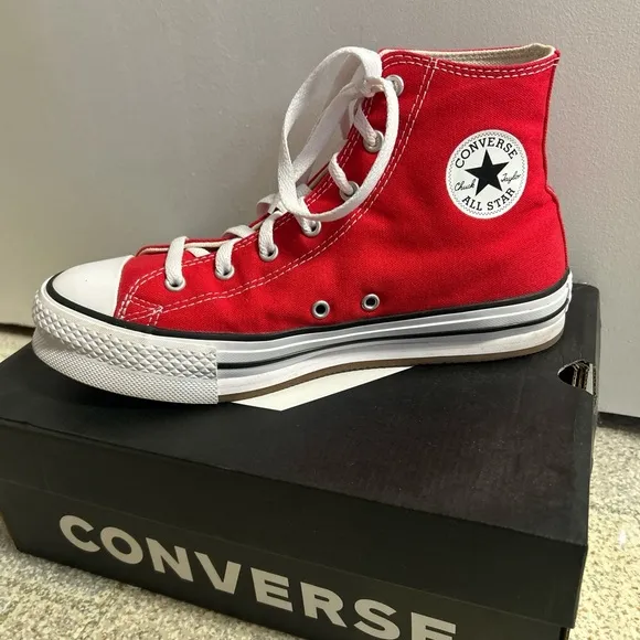 Converse Red High-Top Sneakers