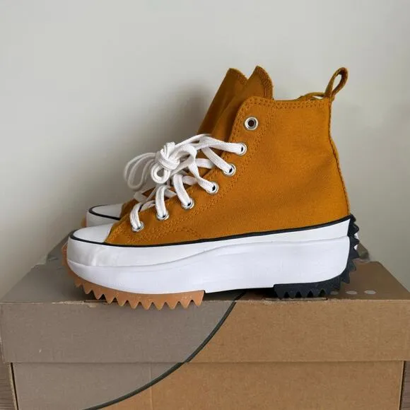 Converse Run Star Hike High Platform ‘Saffron’ Sneakers 168893C- SZ 4 M- 5.5 W