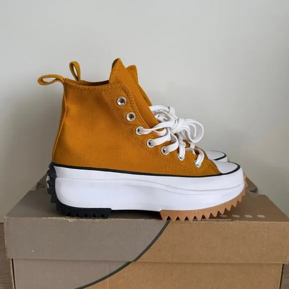Converse Run Star Hike High Platform ‘Saffron’ Sneakers 168893C- SZ 4 M- 5.5 W