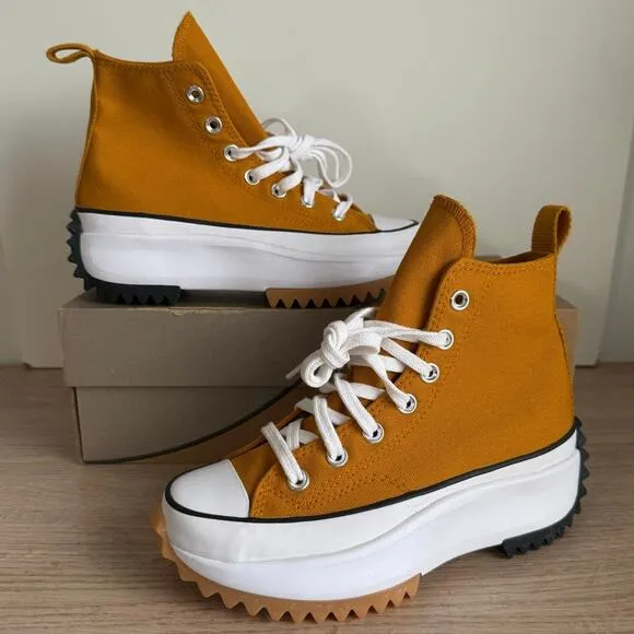 Converse Run Star Hike High Platform ‘Saffron’ Sneakers 168893C- SZ 4 M- 5.5 W
