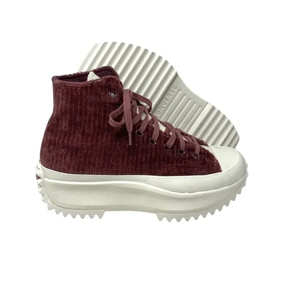 Converse Run Star Hike High Top Velvet Wine Women's Size Sneakers A03252C