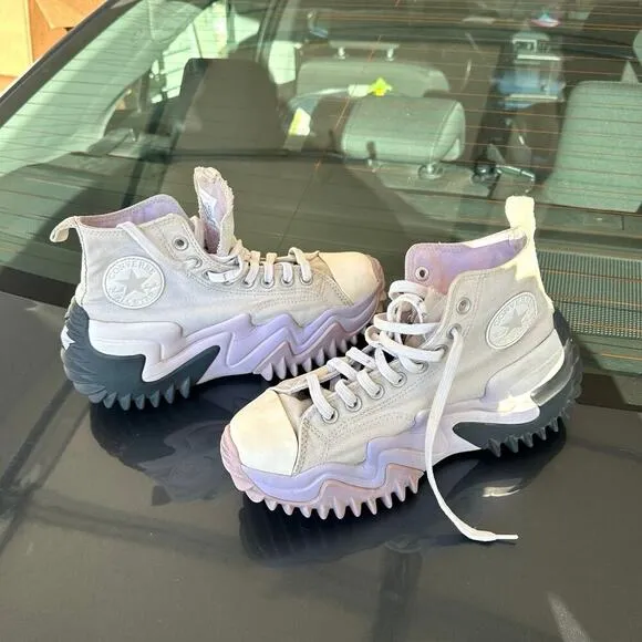 CONVERSE RUN STAR MOTION OMBRÉ PLATFORM Egret Pale Amethyst Storm Wind  M7 W8.5