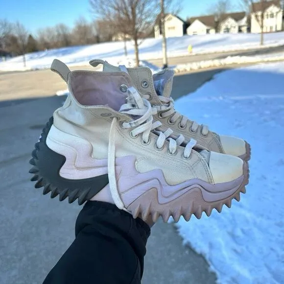 CONVERSE RUN STAR MOTION OMBRÉ PLATFORM Egret Pale Amethyst Storm Wind  M7 W8.5