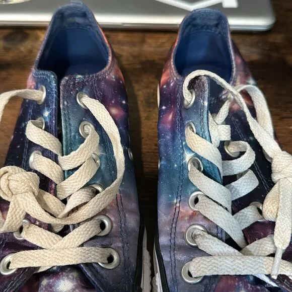 Converse satin galaxy low top sneakers size 7