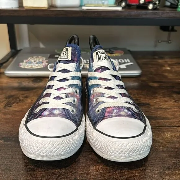 Converse satin galaxy low top sneakers size 7