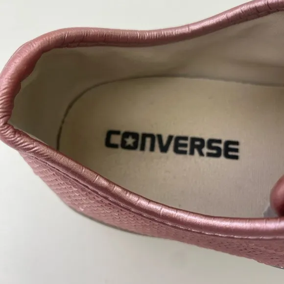 Converse Women’s Pink Sequin CTAS Low Top Platform Sneakers