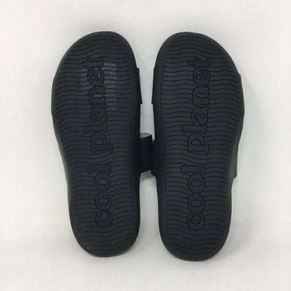 Cool Planet By Steve Madden Women's Sandals Black Size 7 Libraa Slip On Slides