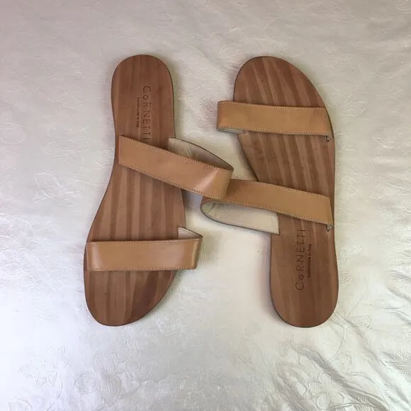 CorNETTI Double Strap Slip On Sandals Brown EU 44
