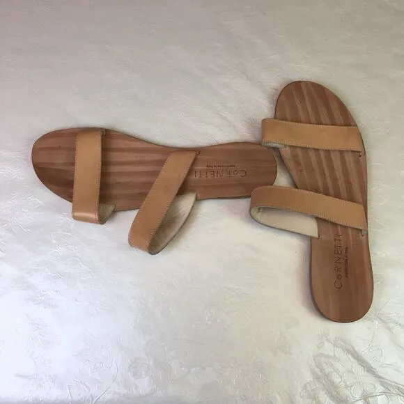 CorNETTI Double Strap Slip On Sandals Brown EU 44