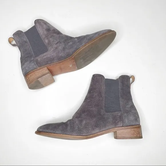 COS Suede Leather Chelsea Boots Gray EU 40 Men’s Size 8