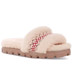 CozyUGG®Women's Cozetta Braid Slip-On Sandals Sherpa embroidered $130 8 spring