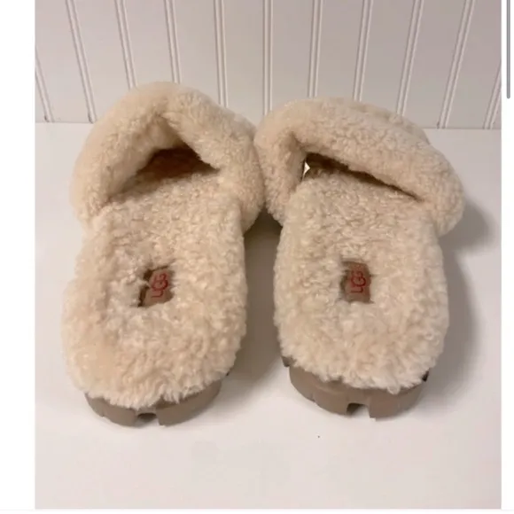 CozyUGG®Women's Cozetta Braid Slip-On Sandals Sherpa embroidered $130 8 spring