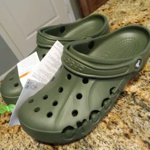 Crocs Baya Clogs Slip On Sandals 10126-309 Army Green Unisex M10/W12 NWT