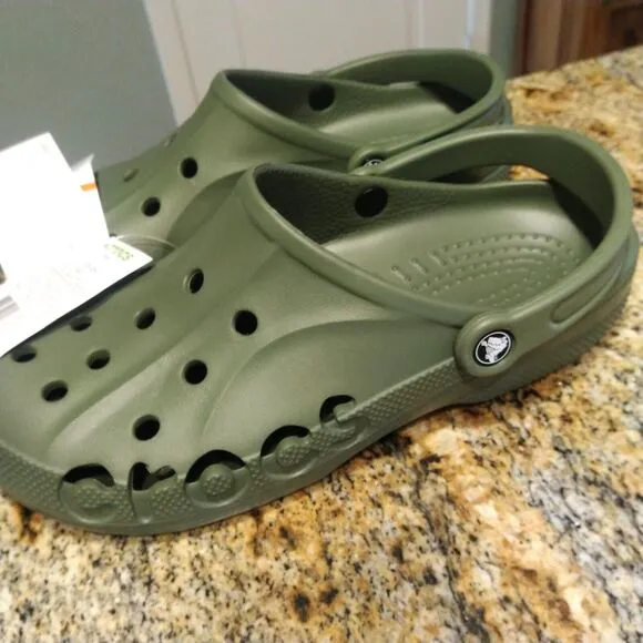 Crocs Baya Clogs Slip On Sandals 10126-309 Army Green Unisex M10/W12 NWT