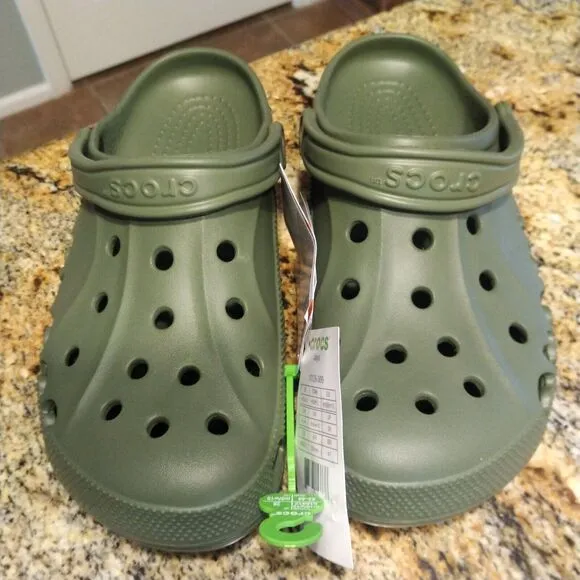 Crocs Baya Clogs Slip On Sandals 10126-309 Army Green Unisex M10/W12 NWT