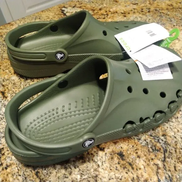 Crocs Baya Clogs Slip On Sandals 10126-309 Army Green Unisex M10/W12 NWT