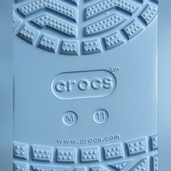 Crocs Bayaband Chevron Band Clogs Slip-On Slides Flip Flop Blue Sandals Men's 11