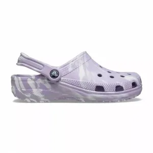 CROCS Classic Marbled Clog Shoes Purple White 6