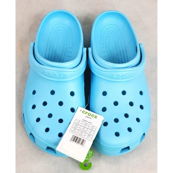 Crocs Classic Sandals Mens Size 12 Arctic Blue Slip On Waterproof  Casual Strap