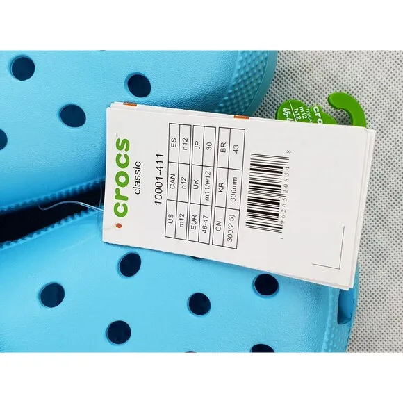 Crocs Classic Sandals Mens Size 12 Arctic Blue Slip On Waterproof  Casual Strap